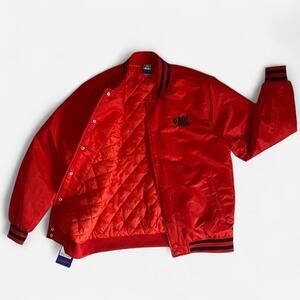 Red and black NBA bomber jacket - size M
